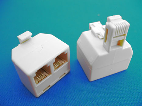 Modular Adaptor jack to plug 6p4c